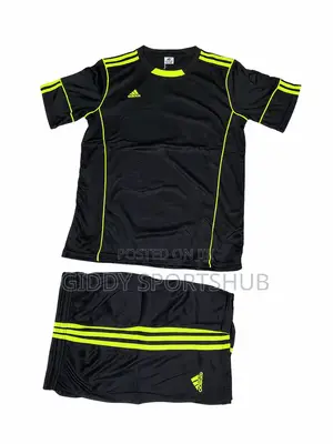 Black With Neon Green Highlights - Football Uniform
