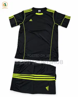 Black With Neon Green Highlights - Football Uniform