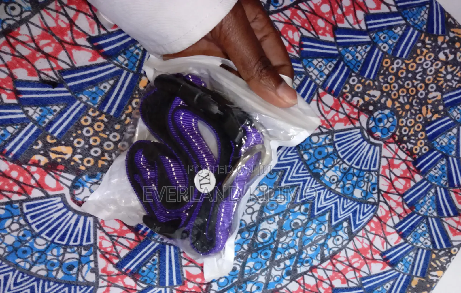 Purple and Black Reflective Dog Collar