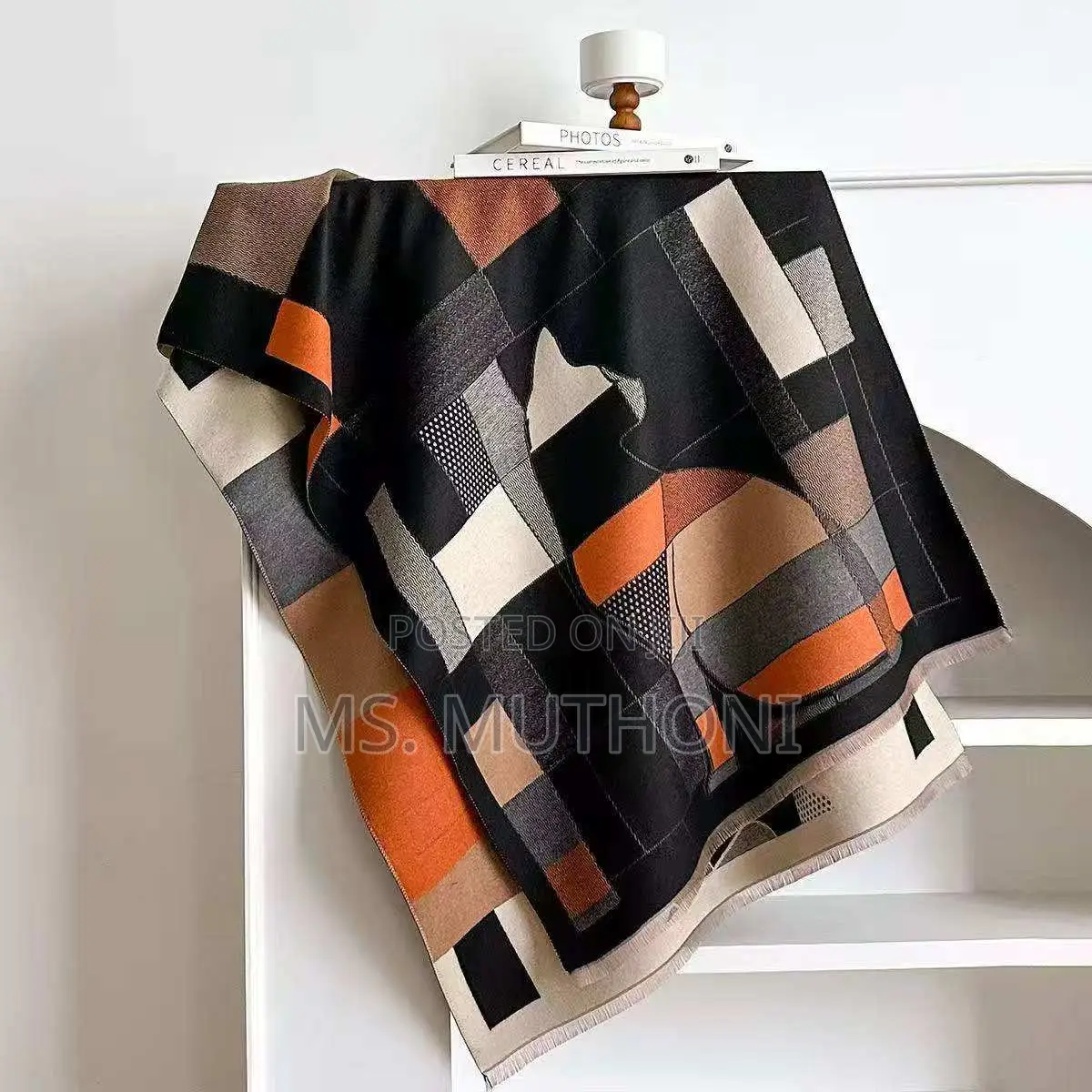 Double-Sided Abstract Cat Shawls