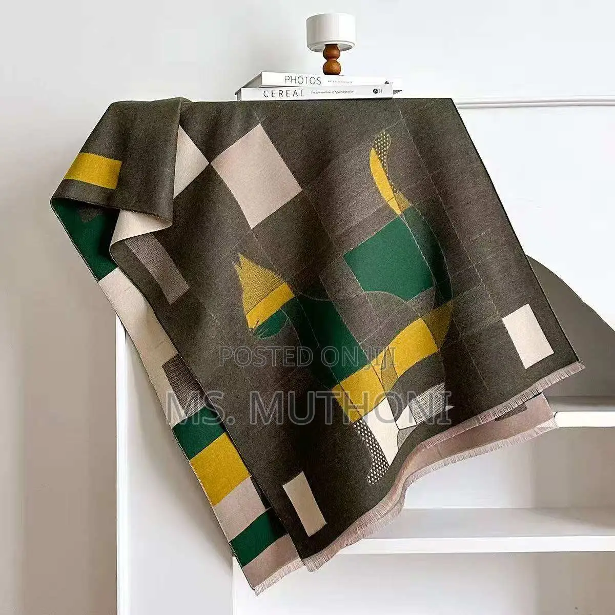 Double-Sided Abstract Cat Shawls