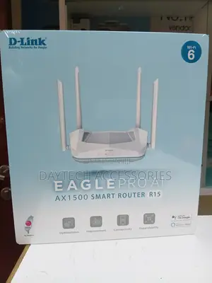 D-Link R15 Ax 1500 Wi-Fi 6 Ai Router 4 Gigabit Ports.