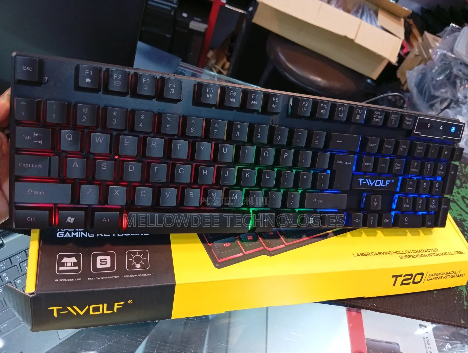 T20 Rainbow Backlit Gaming Keyboard