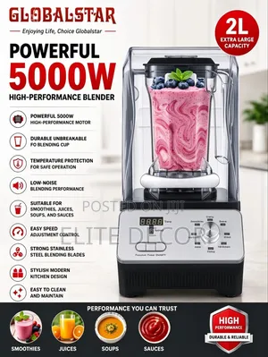 Globalstar 5000w Silent Commercial Blender 2l – Heavy Duty Blender
