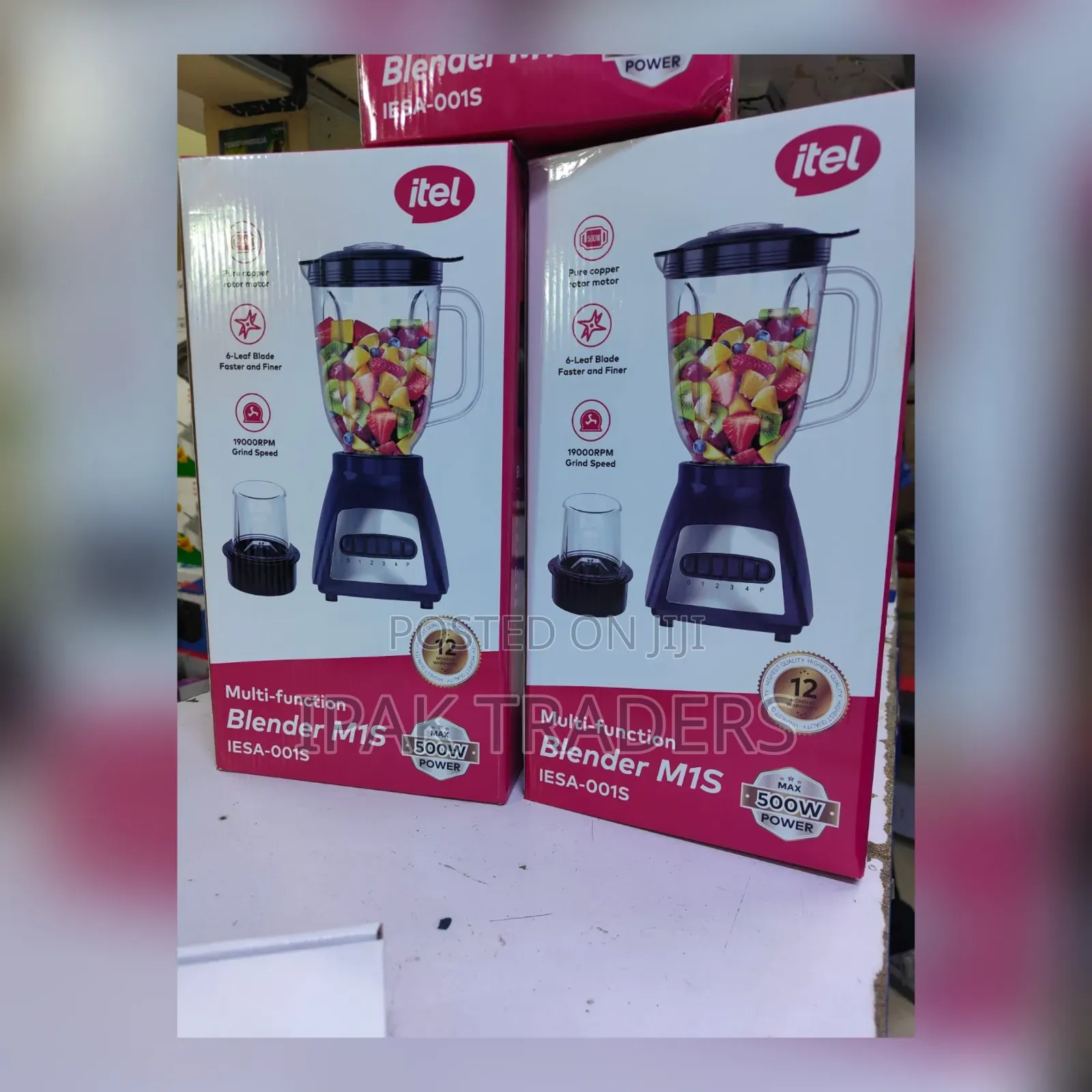 Itel 2-in-1 Blender Fast Blending Grinding Power