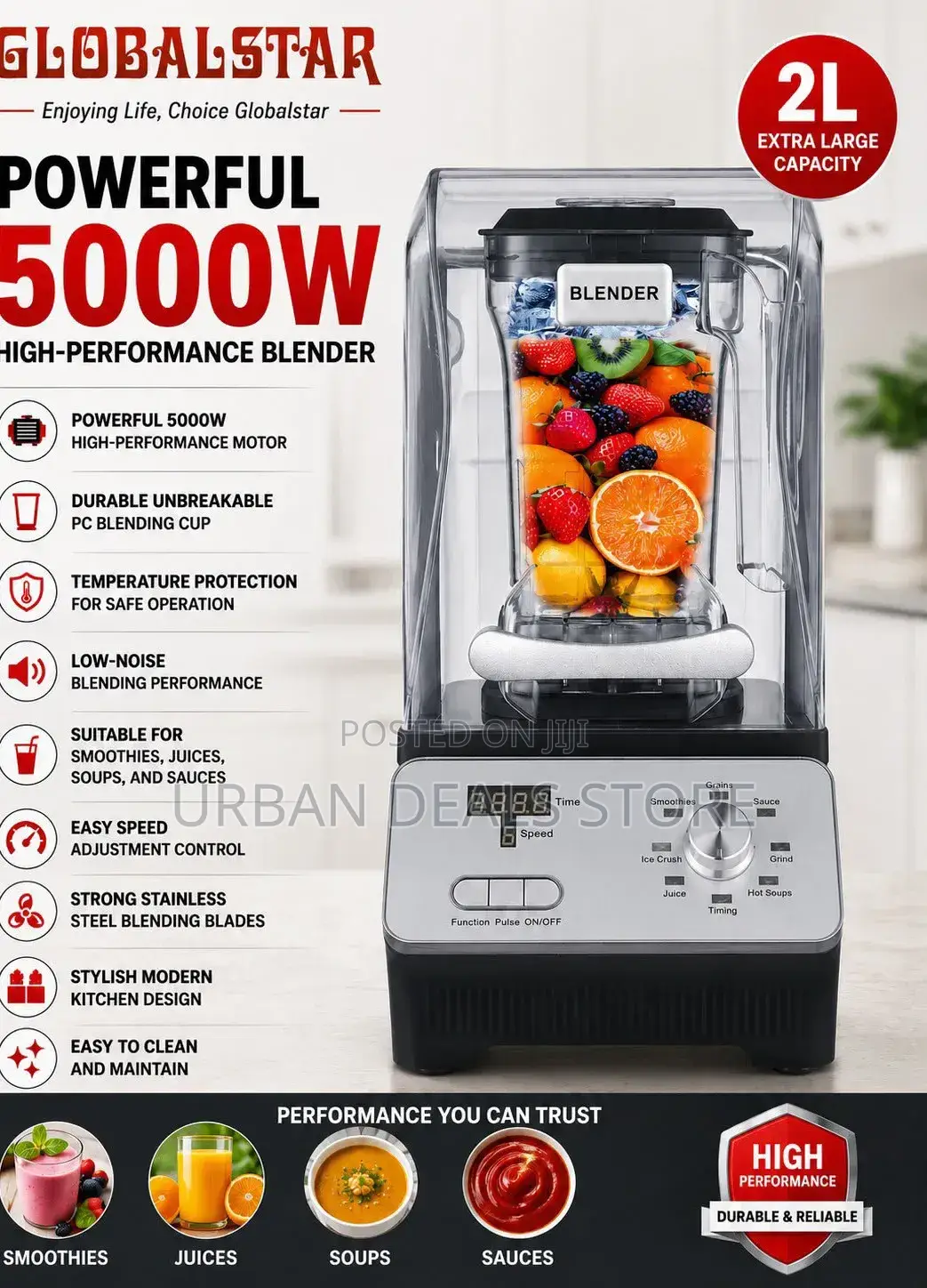 Globalstar Gs-1682 5000w Silent Blender
