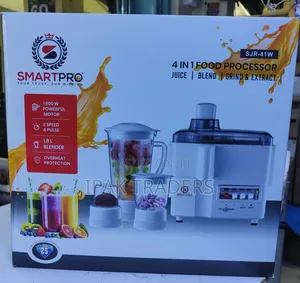 Smartpro 4-in-1 Juice Extractor – Juicer, Blender, Chopper (1000w)