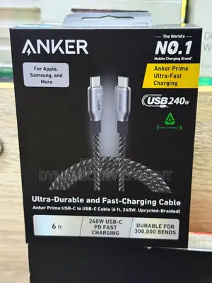 Anker Prime Usb-C to Usb-C Cable 240w Braided 1.8m iPhone and Samsung