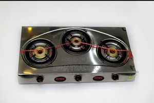Intex Agni Ultra Gas Stove 3 Brass Burners and Ergonomic Designed Knob