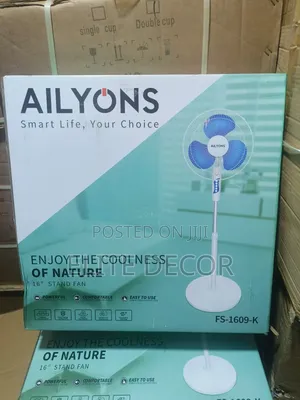 Ailyons 16 Inches Standing Fan – Powerful Airflow | 5 Speed Control
