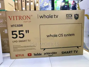 Vitron 55 Inches Uhd Whale Smart Tv (Htc55w)