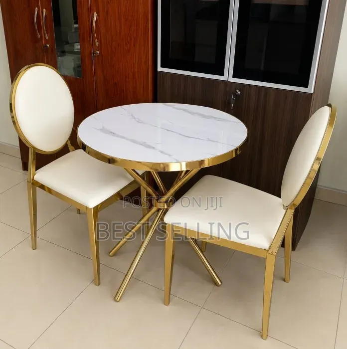 Classic Matched Gold Round Dining Set