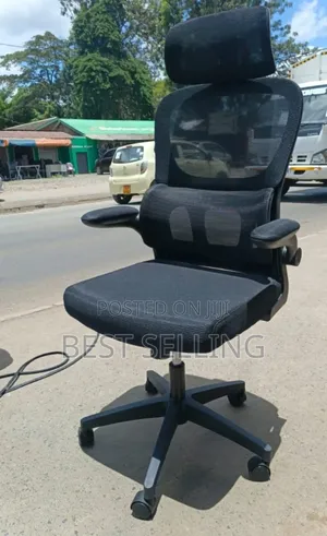 Black Executive Office Chair Lumbar Support