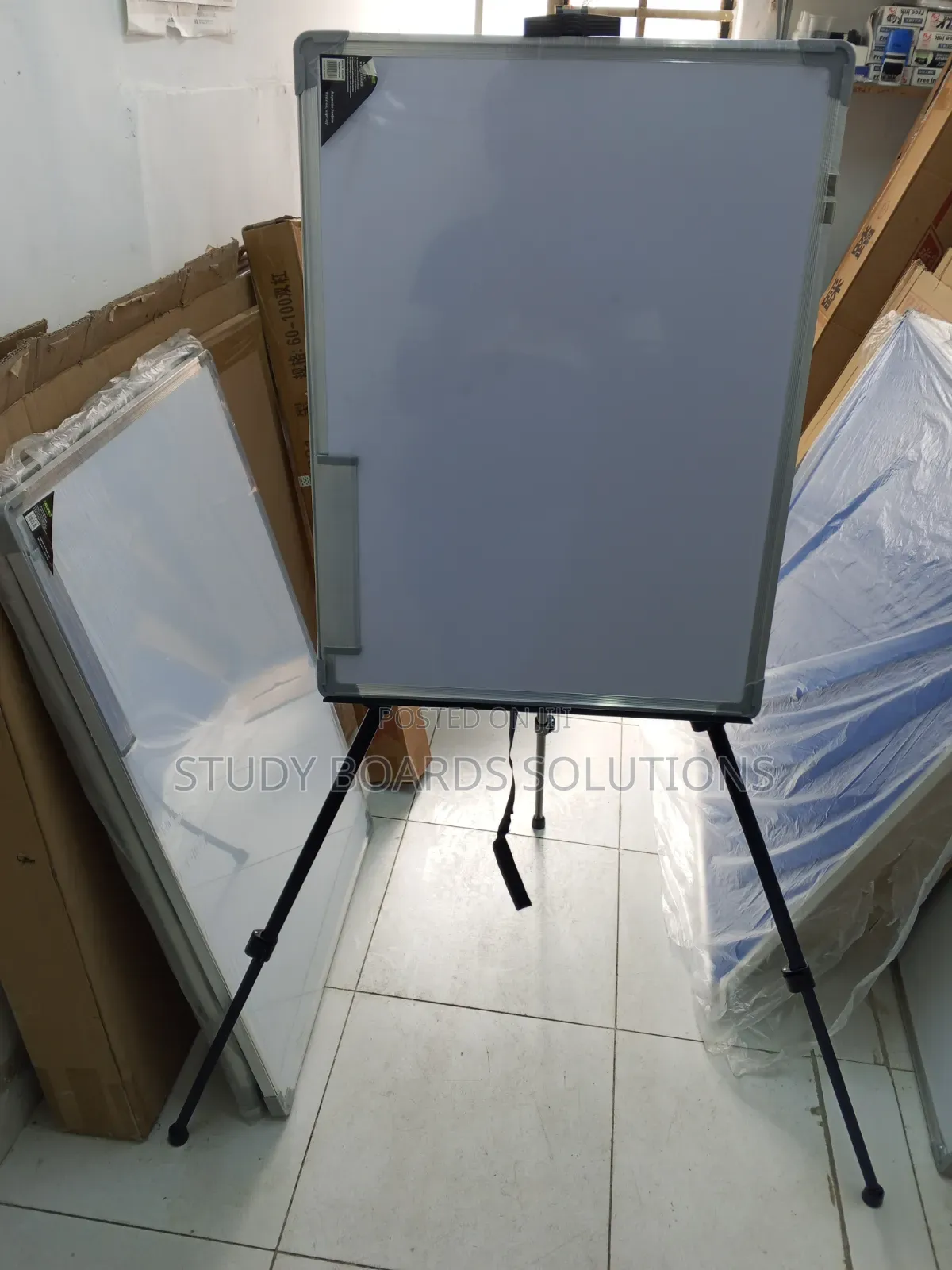 60x45cm Whiteboard With Portable Folding Tripod Stand