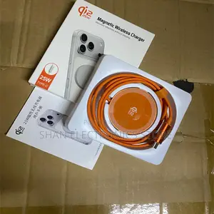 Orange Portable 25w Mobile Phone Magnetic Wireless Charging Pad