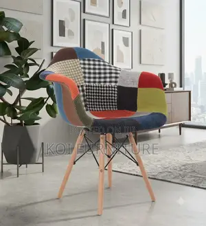 Dining Chairs; Multicolored Modern Eames Dining Chairs