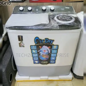Mika Twin Tub Washing Machine, 10kg in White 