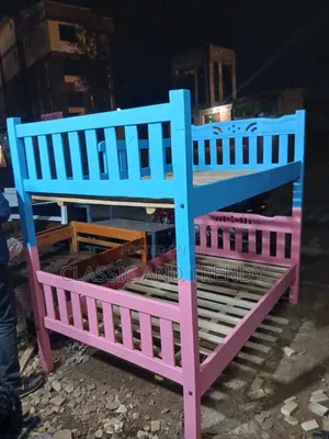 4x6 Blue and Pink Bunk Bed