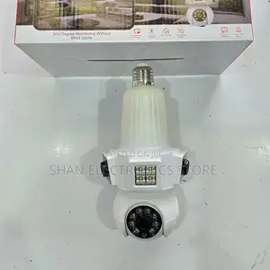 CCTV 360° 1080p Panoramic V380 Wireless Bulb Camera E33 3lens