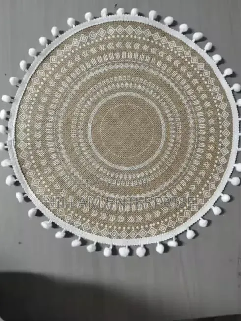 Round Woven Jute Table Mats 6pcs
