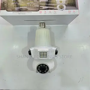 Real-Time Alerts Panoramic V380 Wireless Bulb Camera E33 3lens