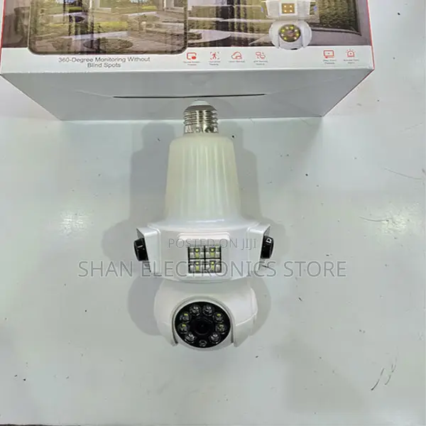 Real-Time Alerts Panoramic V380 Wireless Bulb Camera E33 3lens