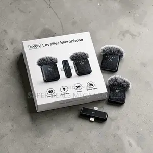 High Sensitivity 3 in 1 Dual Mics Wireless Lavalier Microphone