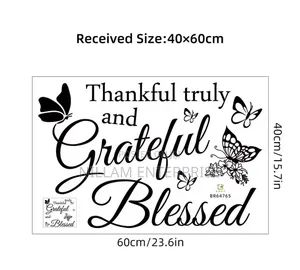 Diy Peel Stick Diy Simple Wall Stickers Thankful,Grateful Blessed )