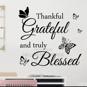 Diy Peel Stick Diy Simple Wall Stickers Thankful,Grateful Blessed )