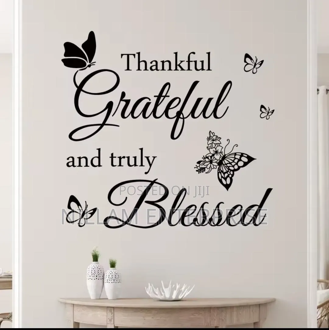 Diy Peel Stick Diy Simple Wall Stickers Thankful,Grateful Blessed )