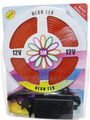 5m Neon Led Rope Light Strip With 12v Power Adapter