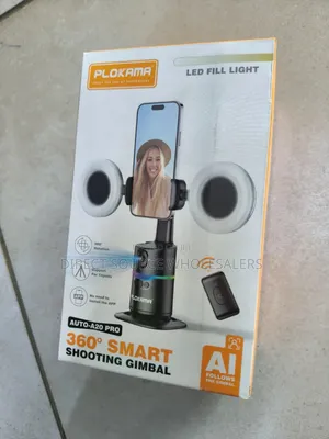 Plokama 360° Ai Shooting Gimbal With Led Selfie Light