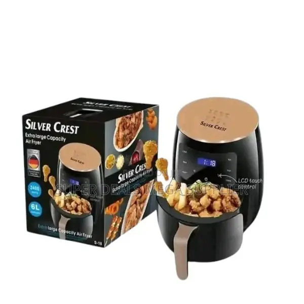 Compact Silver Crest 4/5/6/8l Touch Screen Digital Air Fryer