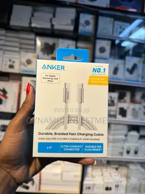 Anker Zolo Usb C to Usb C Phone Cable Braided for iPhone Samsung 1.8m