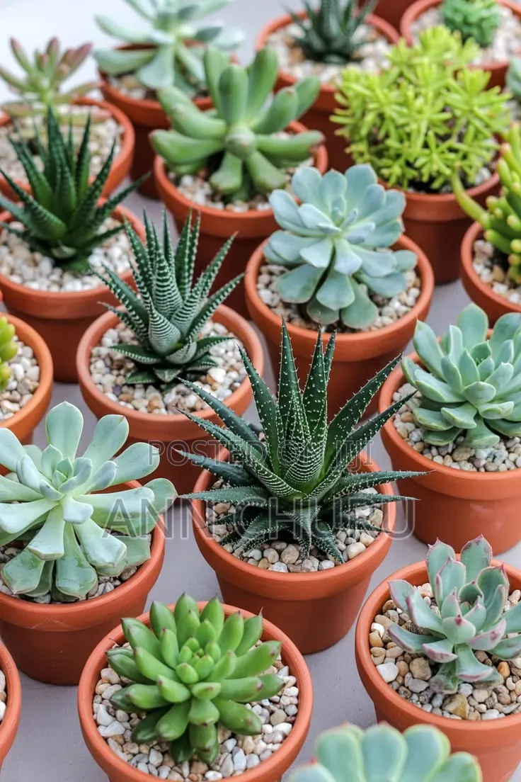 Potted Succulent Plants