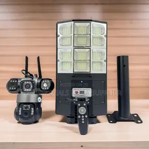 Stand Alone 20mp 4g Ptz Multiple Lens Camera With Solar Street Light