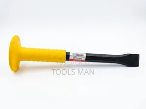 Heavy Duty Masonry Flat Chisel With Safety Hand Guard.
