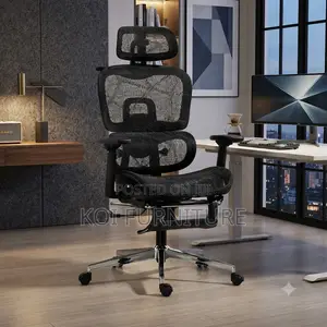 Office Chairs; Executive Orthopedic Chair With Foldable Footrest