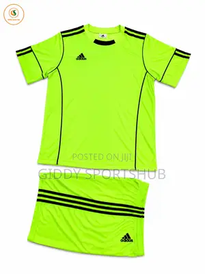 Neon Green With Black Highlights Adidas Competition Football Kit
