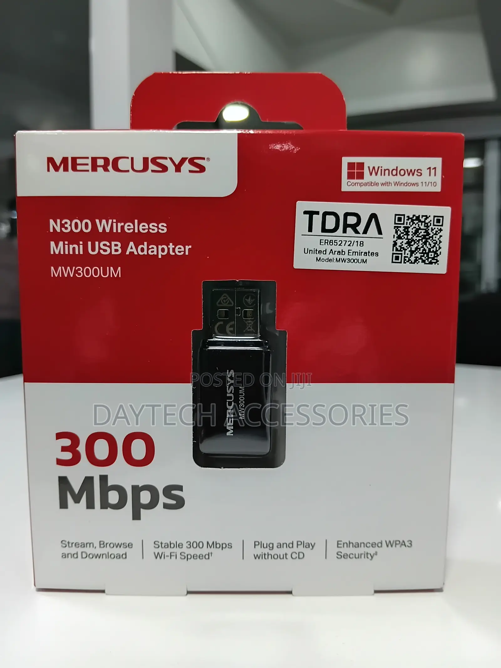 Mercusys N300 Wireless Mini USB Wifi Adapter (Model MW300UM).