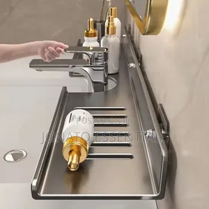 Wall Mounted Bathroom Organizer Shelf No Drill