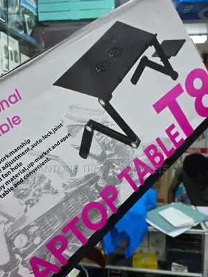 T8 Aluminum Laptop Stand Table With Mouse Pad USB Fans