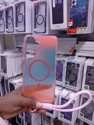 Magnetic Phone Case With a Matching Coiled Wrist Strap Lanyard