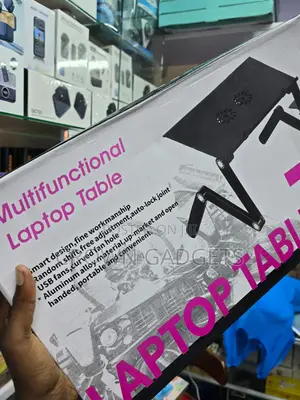 T8 Aluminum Laptop Stand With USB Cooling Fans Adjustable
