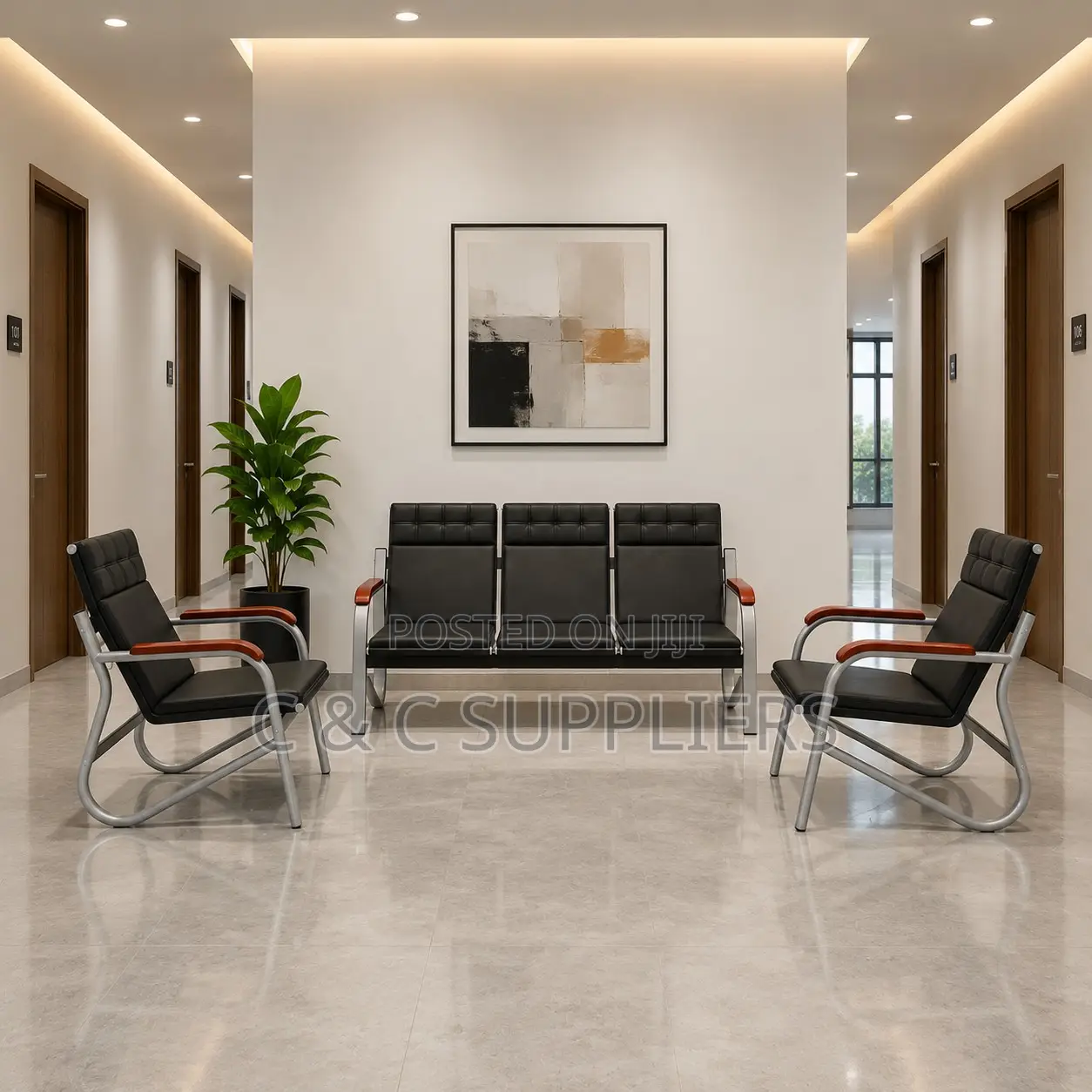 5-Seater Imported Leather Sofa Set