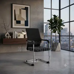 Office Chairs; Cantilever Chrome Frame Mesh Visitor Office Chair