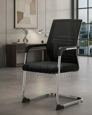 Office Chairs; Cantilever Chrome Frame Mesh Visitor Office Chair