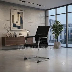 Office Chairs; Cantilever Chrome Frame Mesh Visitor Office Chair