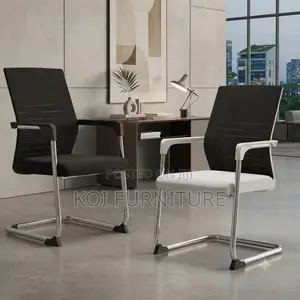 Office Chairs; Cantilever Chrome Frame Mesh Visitor Office Chair