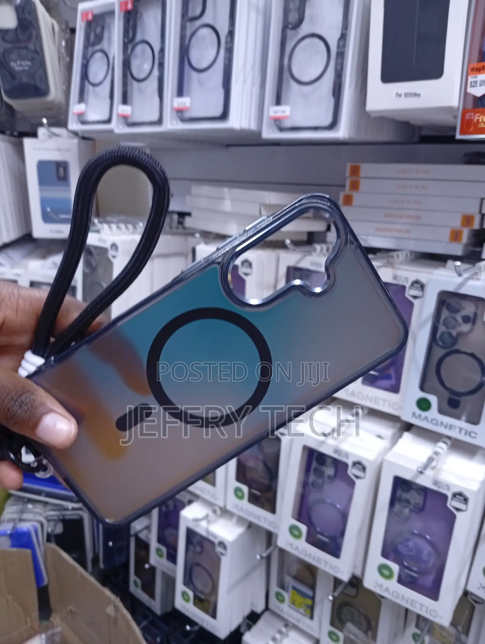 Magnetic Phone Case With an Integrated MagSafe-compatible Ring Stand,